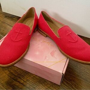 Sperry Red Canvas Slip-On Shoes